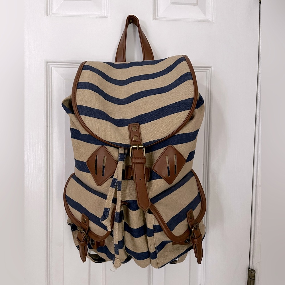 Striped Backpack